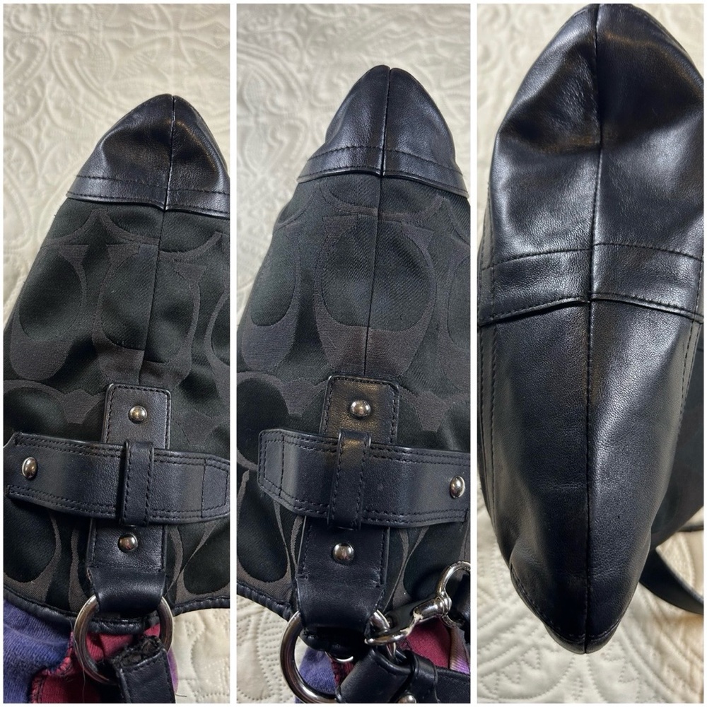 Coach Black Shoulder Bag chained - Picture 7 of 9